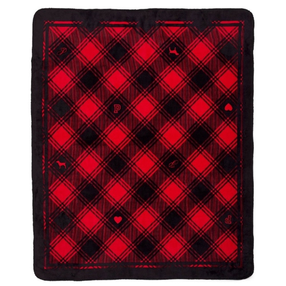 NWT VS Red and Black Plaid Blanket